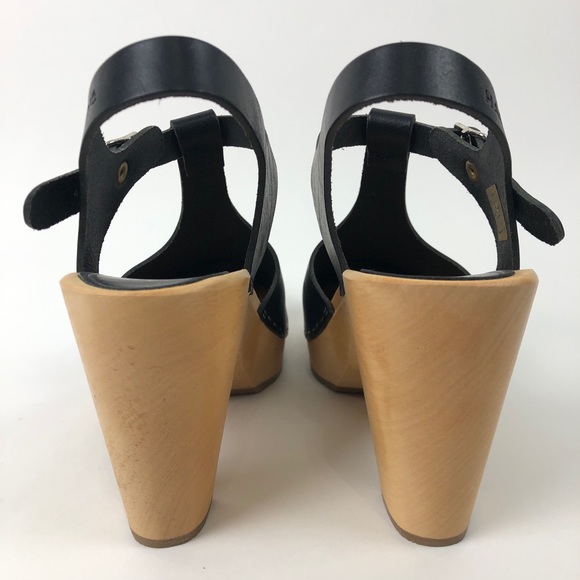 Swedish Hasbeens T-Strap Sky High Black - Picture 4 of 5